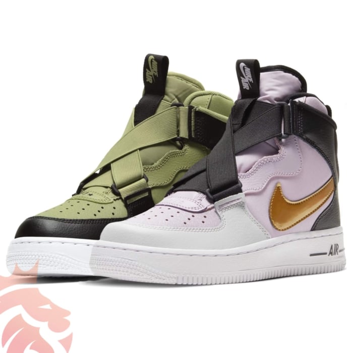 First Look: Nike Air Force 1 Highness “Dust Olive” & “Iced Lilac” For Older Kids