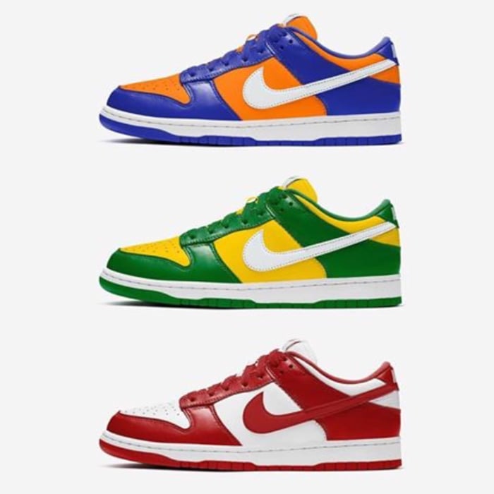 First Look: Nike Dunk Low “University Pack” 3 Colorways