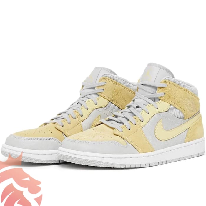 A Closer Look: Air Jordan 1 Mid SE Grey Fog Lemon Wash