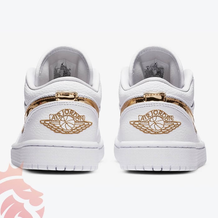 First Look: Air Jordan 1 Low White Metallic Gold Colorway
