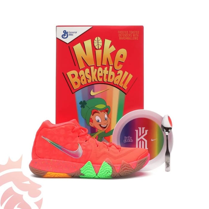 Yankeekicks Closet: 2018 Nike Kyrie 4 ‘Lucky Charms’ Cereal Box Package