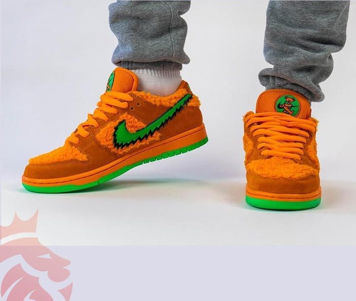 Yankeekicks On Foot Grateful Dead x Nike SB Dunk Low “Orange Bear”
