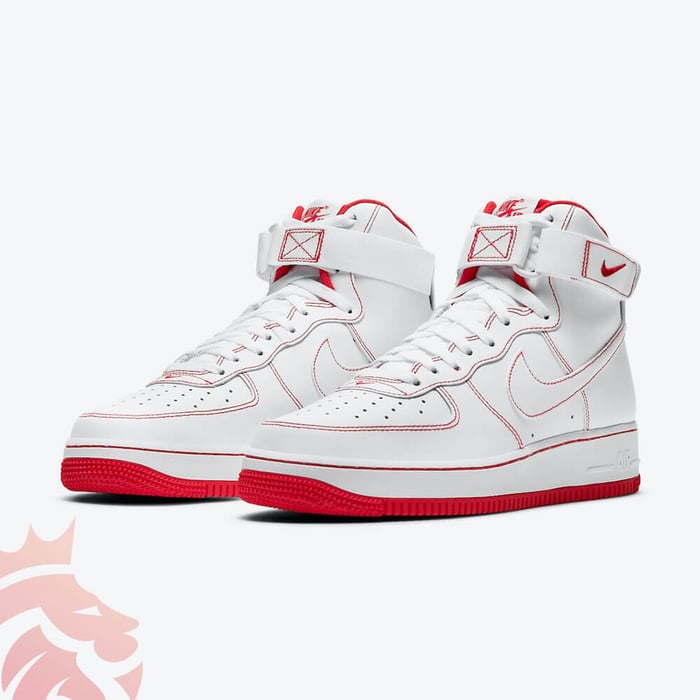 First Look: Nike Air Force 1 High “Exposed Red Stitch”