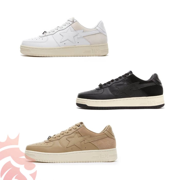 A Closer Look: Bathing APE OG Bape Sta in White, Black, and Beige