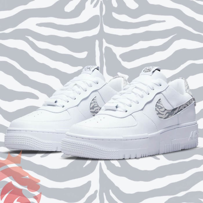 First Look: Nike Air Force 1 Pixel “Zebra”