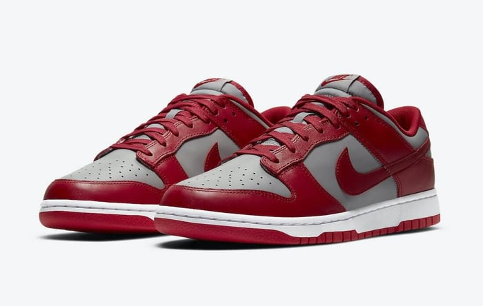 Nike Dunk Low Retro Medium Grey Varsity Red UNLV
