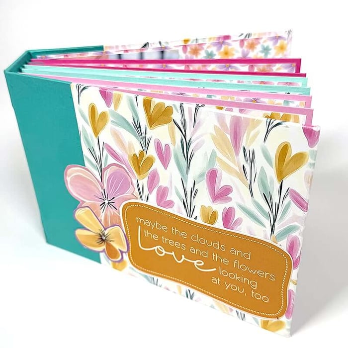 Make a 5x7 U-Hinge Book for a sweet baby girl.