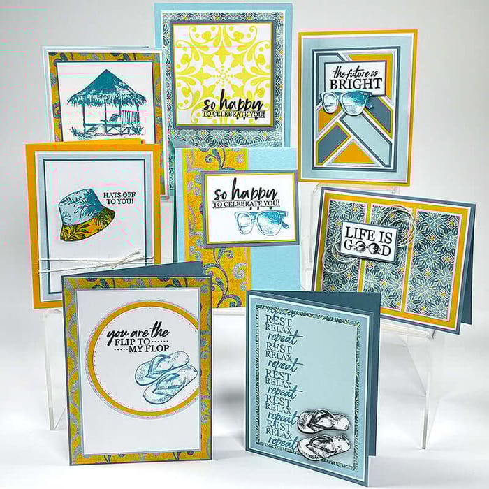 Give your creations tropical flair with Cabana stamps.