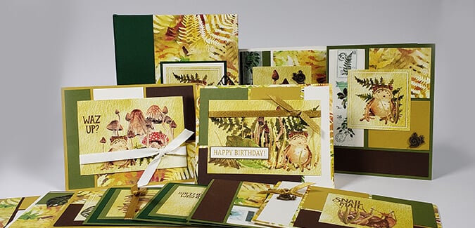 Forest Floor Remix cards in a matching keepsake box.