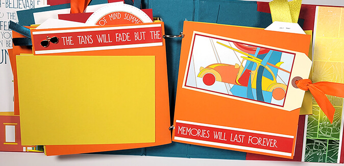 Create a podium book to preserve your Hot Summer memories.