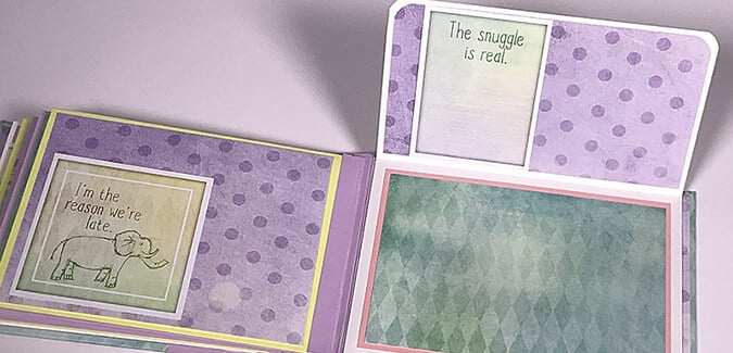 Create an adorable 5x7 Handmade Album keepsake for baby.