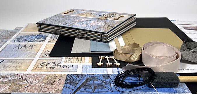 VOLUME Craft Along - Cartography Hand Stitched Book