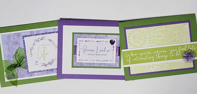Make beautiful cards with the Lavender Fields Remix.