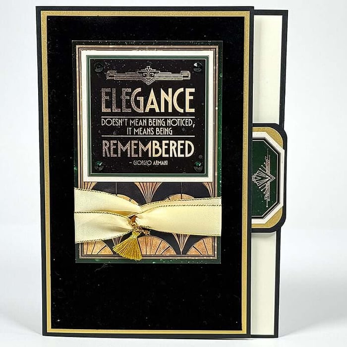 Make a Triple Panel Book featuring the Black Tie collection.