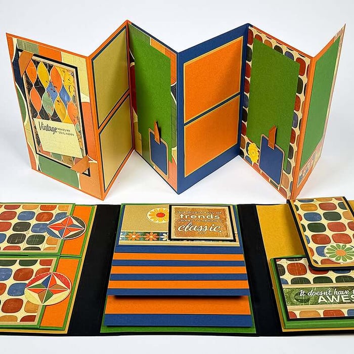Mid Mod Triple Panel Book—Memories with a modern twist.