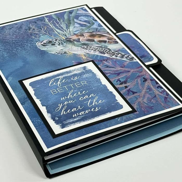 Create a Sea Life Triple Panel Book for vacation memories.