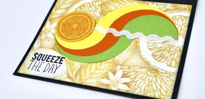 Split Circle Technique- A Zest for Life card