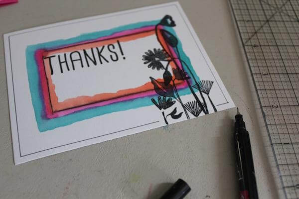 Watercolor Window Frame Cards