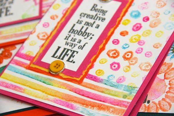 Watercolor Stamping Technique