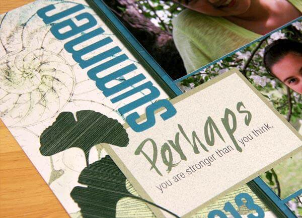 Transformations Lite Scrapbook Page