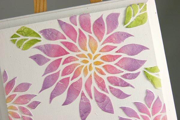 Dahlia Stencil Technique