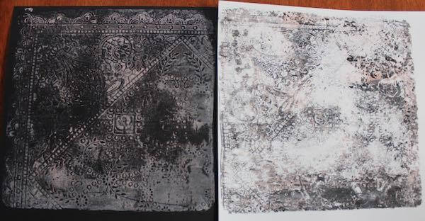 Gelli Plate Lace Art