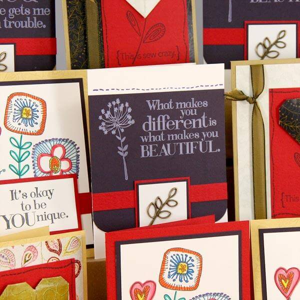 Crewel & Unusual Club Stamp Cards