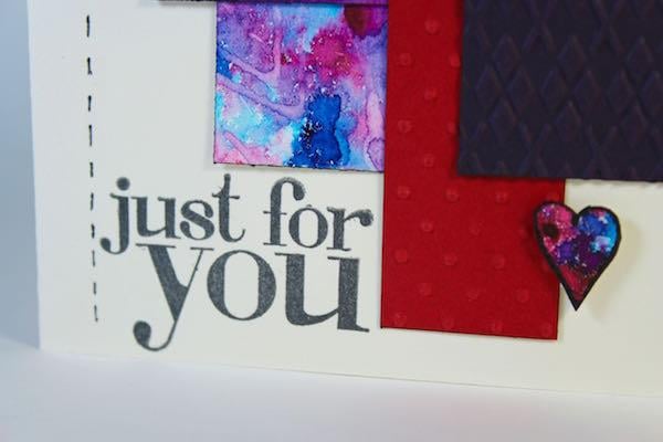 Color Burst Misted Stamp Technique