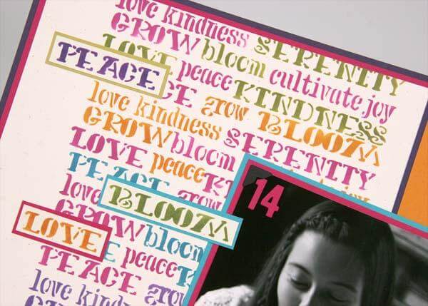 Interlocking Word Stencil