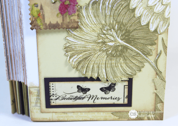 Mini Accordion Book featuring Vintage Botany.