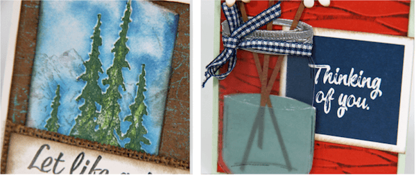 Techniques -- Faux Mason Jar & Embossed Landscape