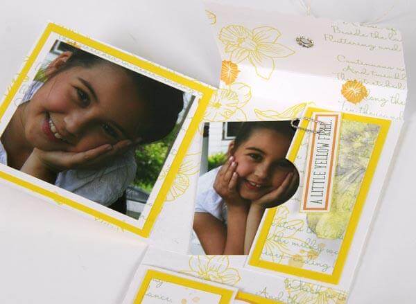 Daffodils Matchbook Mini Album