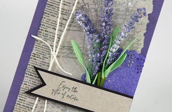 Lavender Fields stamps - Making cards with Kay