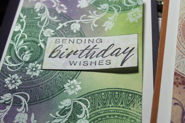 Embossed Resist Cards with Tapestry Stamps!