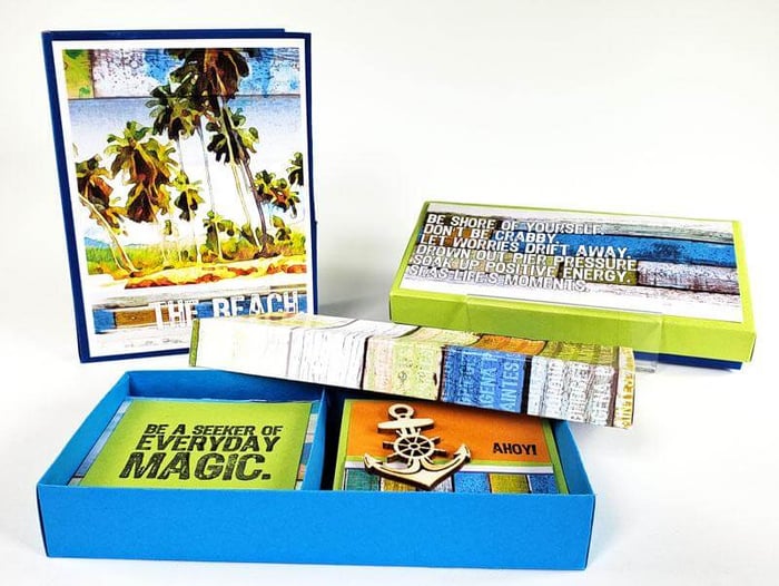 Create a trio of Ports of Call gifts from the page kit