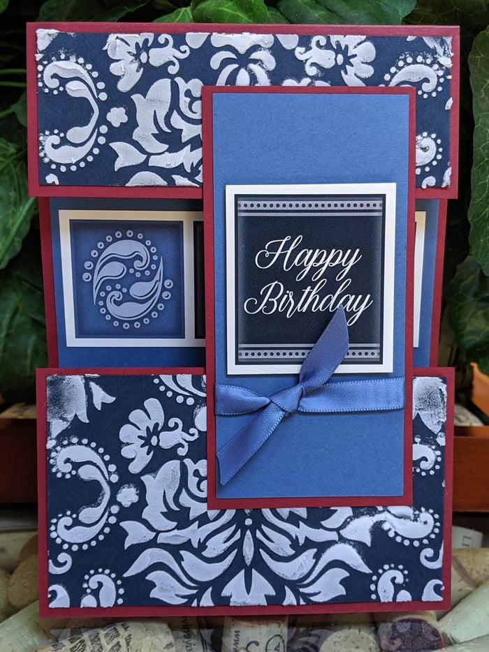 Four ways to use the Damask Filigree stencil