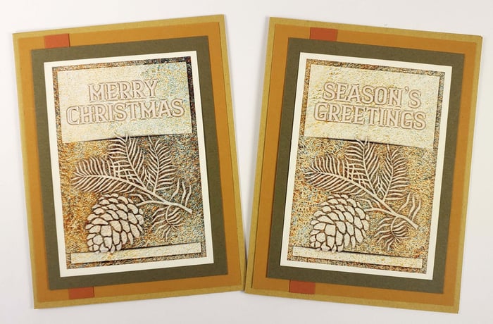 Lodge Christmas cards in non-traditional colors.
