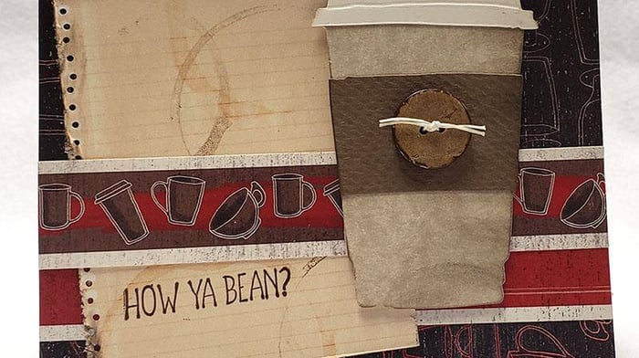 Coffeehouse Accordion Book with Greeting Card