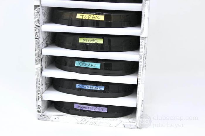 Ink Pad Storage Tower project - Get organized!