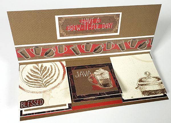 Coffeehouse slimline cards for National Coffee Day.