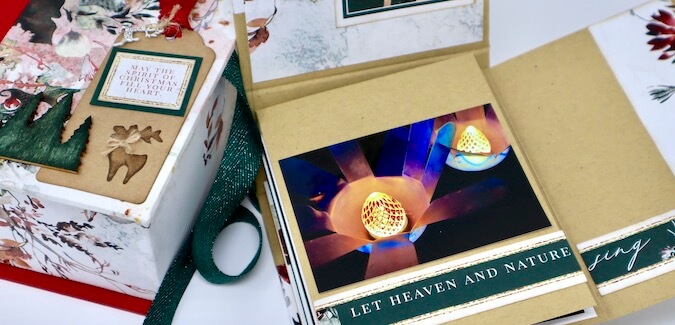 Christmas Drop Spine Box - A Woodland Christmas keepsake.