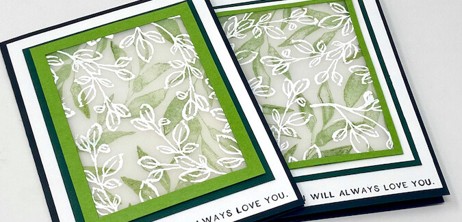 Double Stamped Vellum - Learn a new technique!