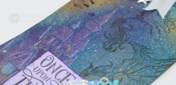 Fairytale Castle Stencil and tinted texture paste technique