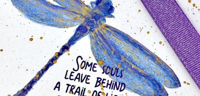 Golden accents with the Gossamer stamps.