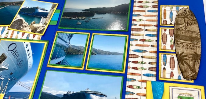 Stamped Surfboard - A fun wood embellishment for projects.