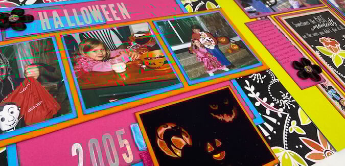Create a Halloween layout with the Whimsy Bonus formula.