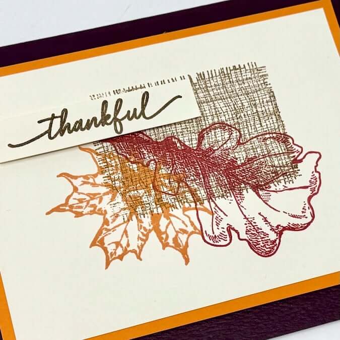 Make seven simple cards with Autumn Glow stamps.