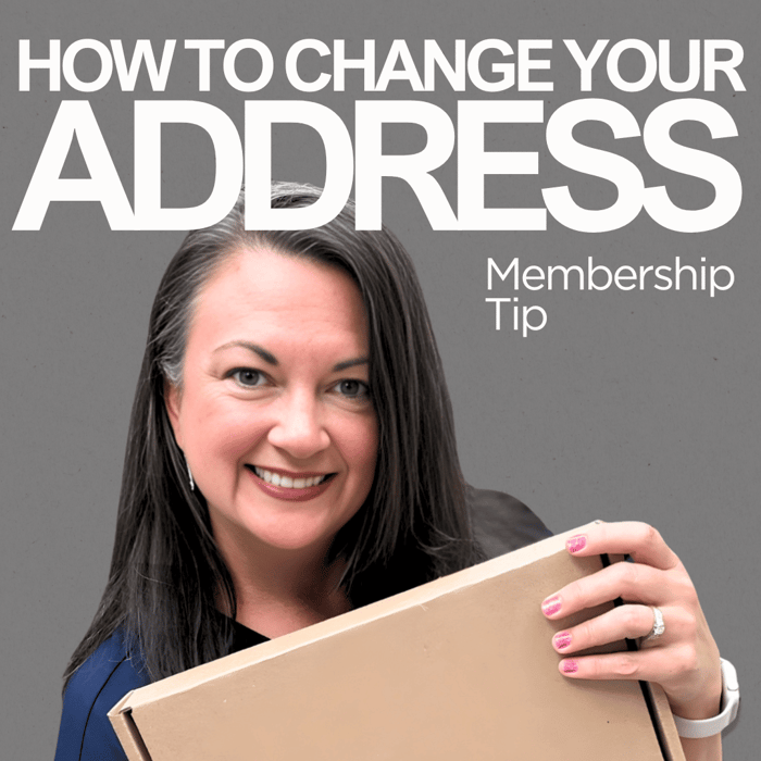 Membership Tip - How to update your shipping address.