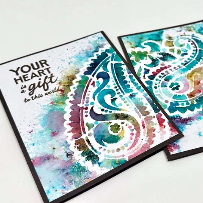 Split Image Technique—Make two cards from one panel.