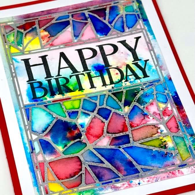 Stained Glass Stamps - Learn to make colorful cards.